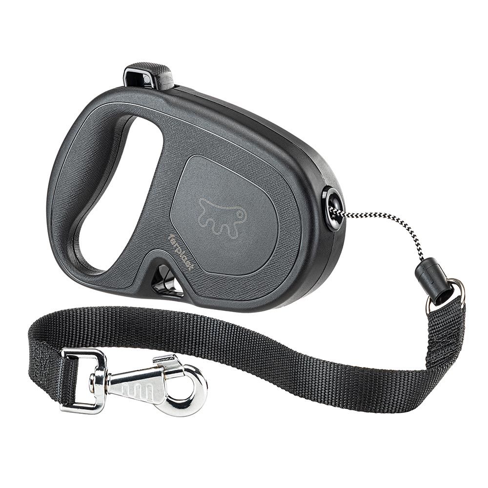 Laisse extensible pour grands chiens flippy one cord l , cordon rétractable 5 m, max 35 kg, noir