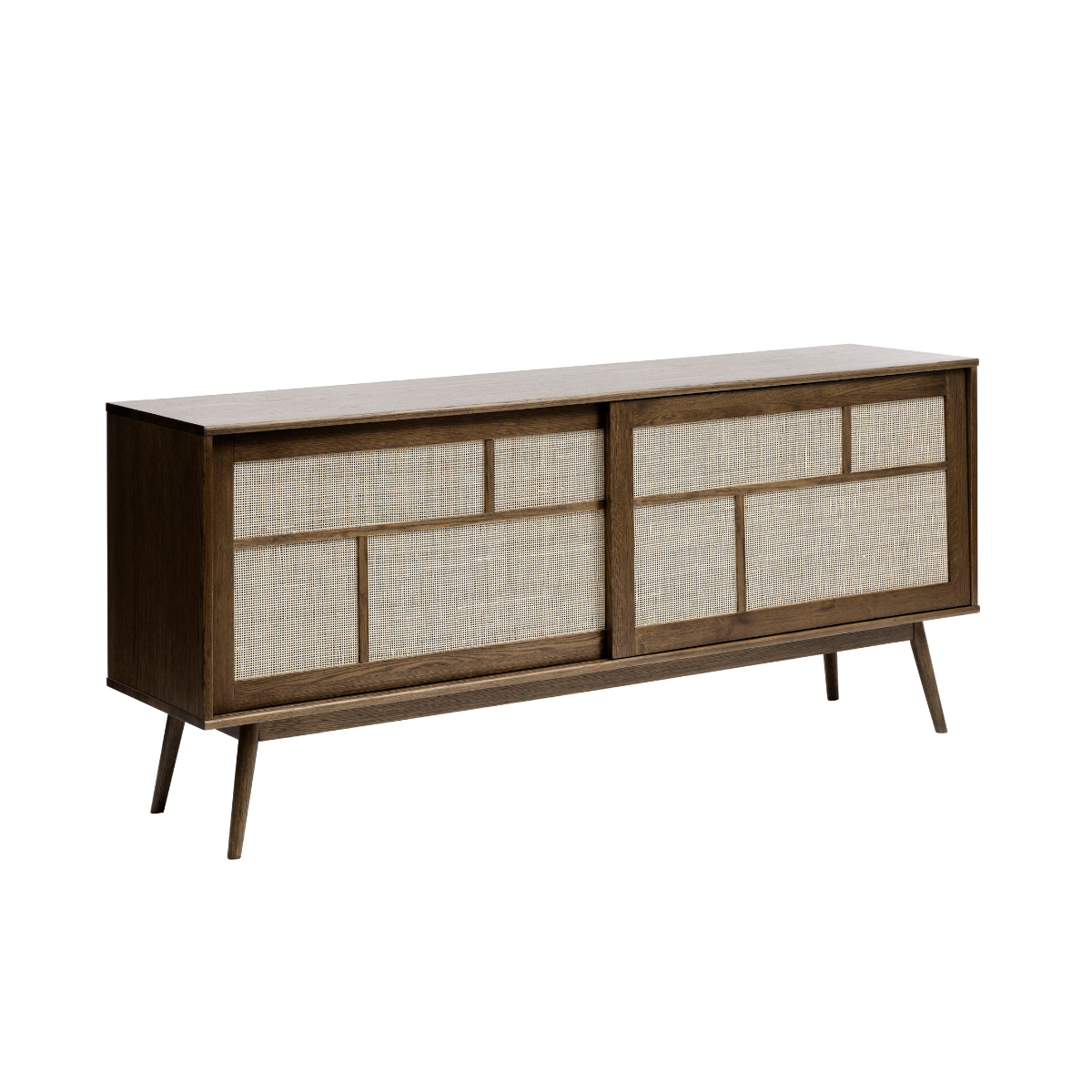 Dressoir Yass smoked eiken met rattan