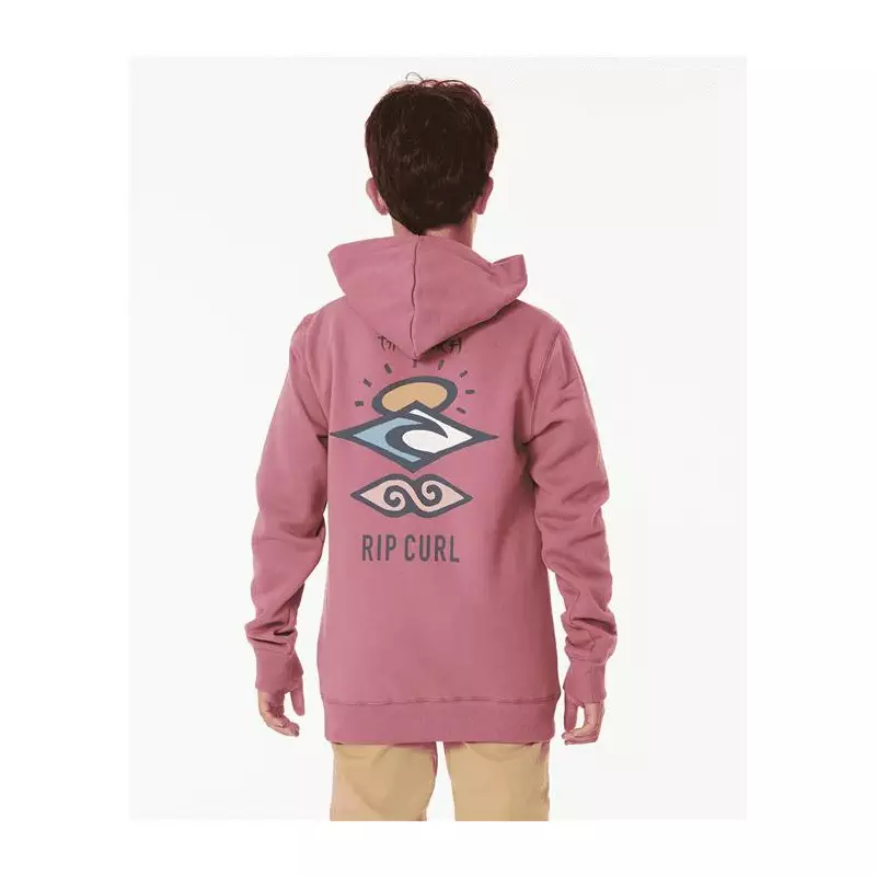 Sweat junior RIPCURL Search Icon Hood -Boy Mauve
