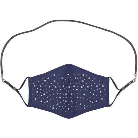 bb Klostermann Glitzermaske/ Stoffmaske Marine mit Umhängeband