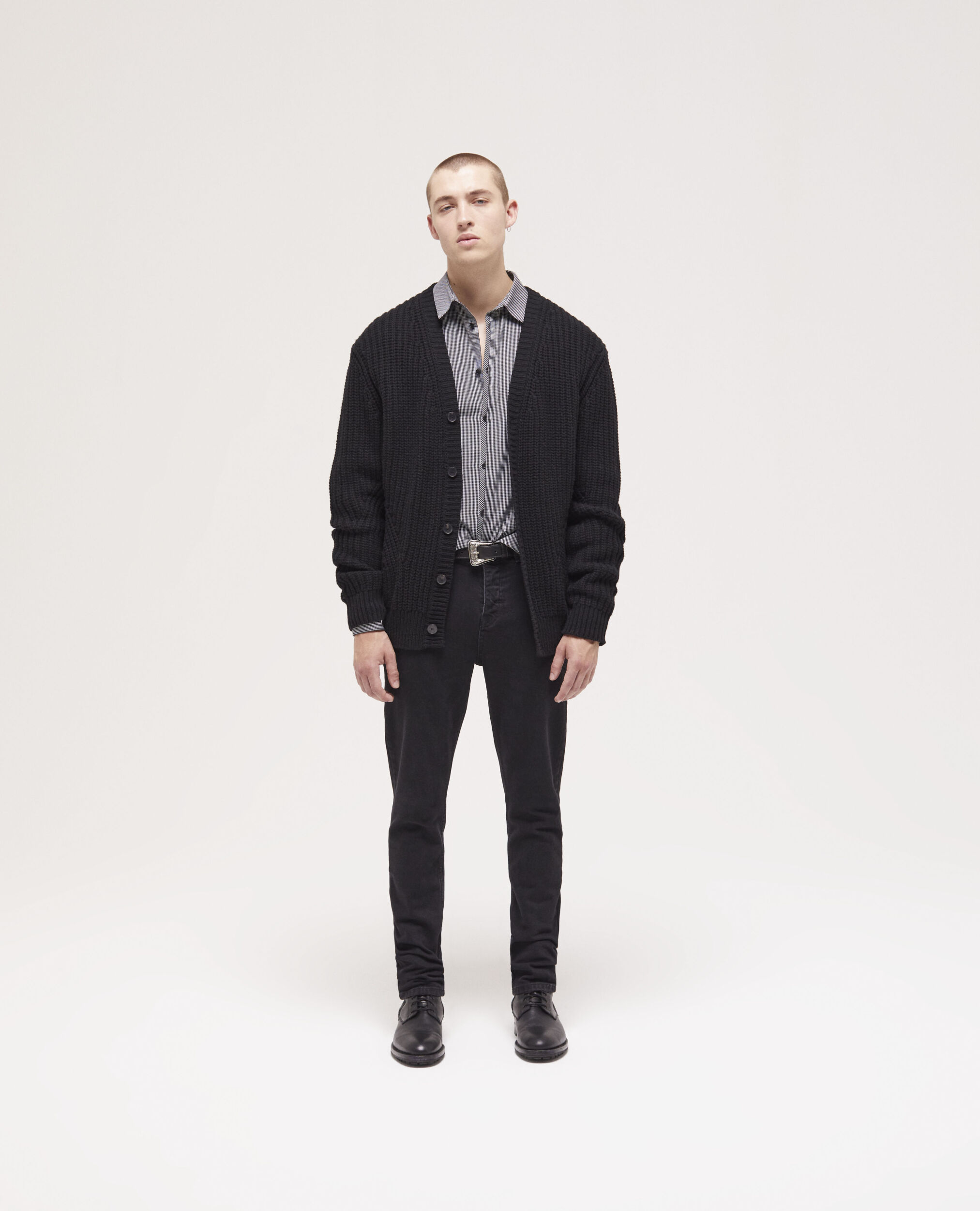 Cardigan noir boutonné