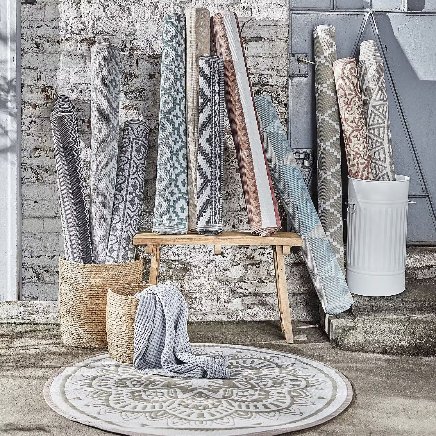 COLOUR CLASH In-/Outdoorteppich Mosaik