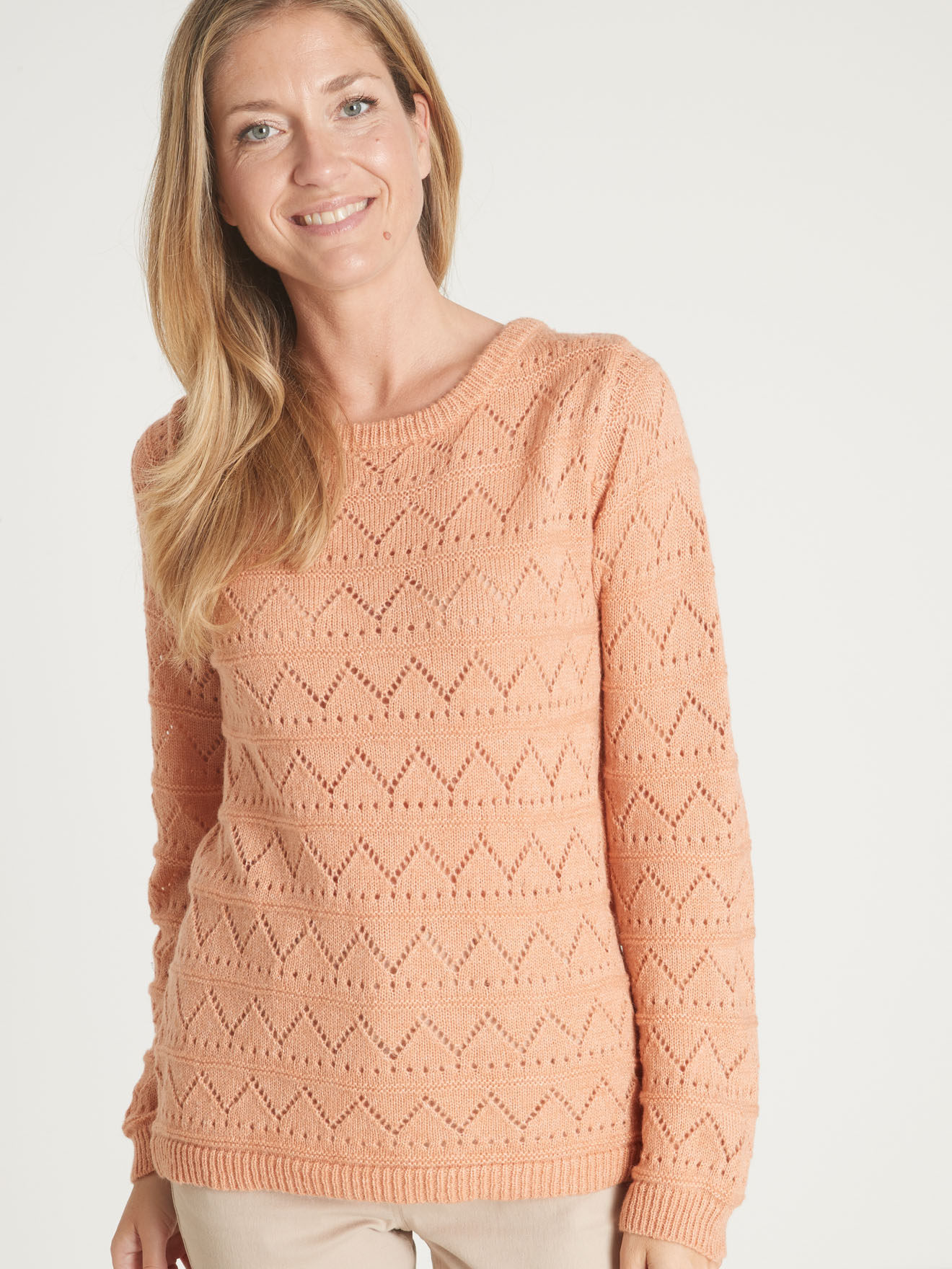 Pull fantaisie avec laine et alpaga