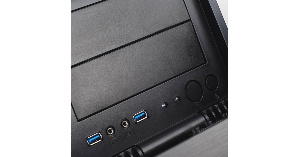 SilverStoneGrandia GD07B HTPC behuizing  (Zwart | 2x USB-A)