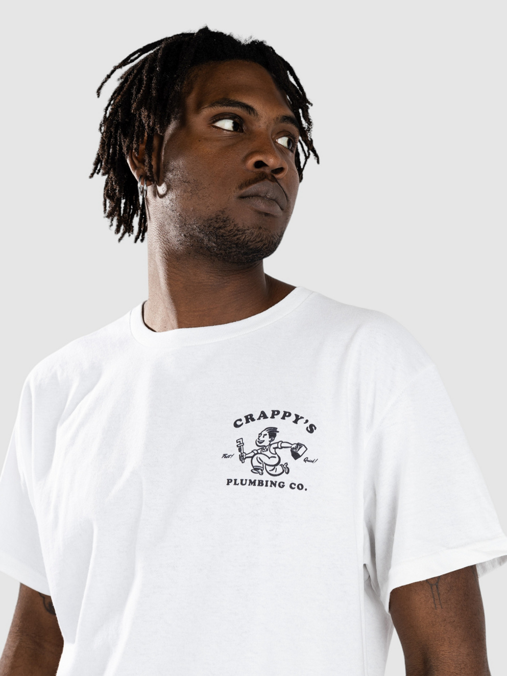 A.LAB Crappy's Plumbing Co. T-Shirt white