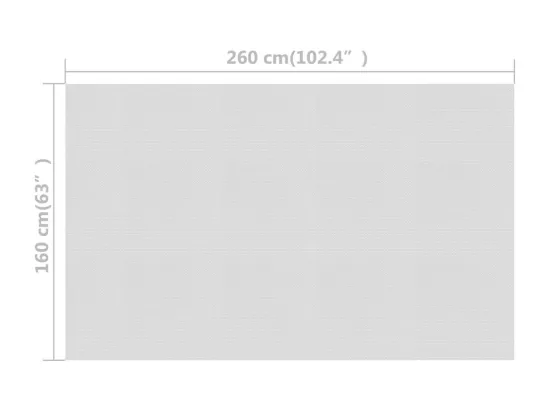 Film solaire de piscine flottant PE 260x160 cm Gris