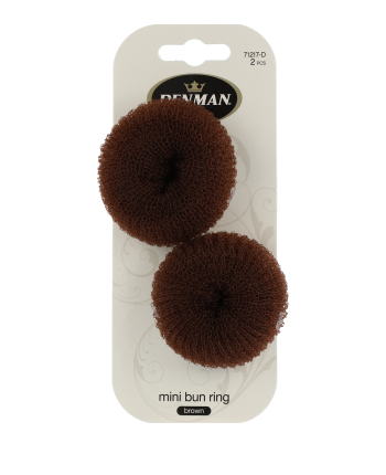 Denman Accessories Bun Ring Small Brown 2-Stück