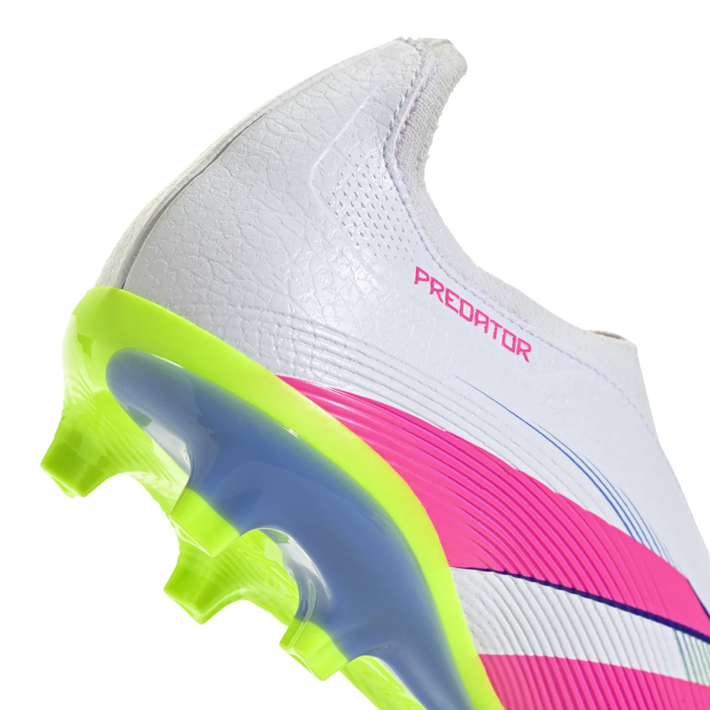 Adidas Predator League Veterloze Gras / Kunstgras Voetbalschoenen (MG) Wit Roze Neongeel