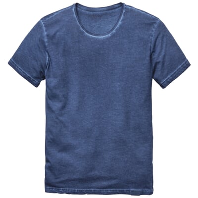 Herren-T-Shirt Crew Neck, Blau