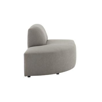 Modulaire bank Lieve eindstuk hoek links groot model taupe stof