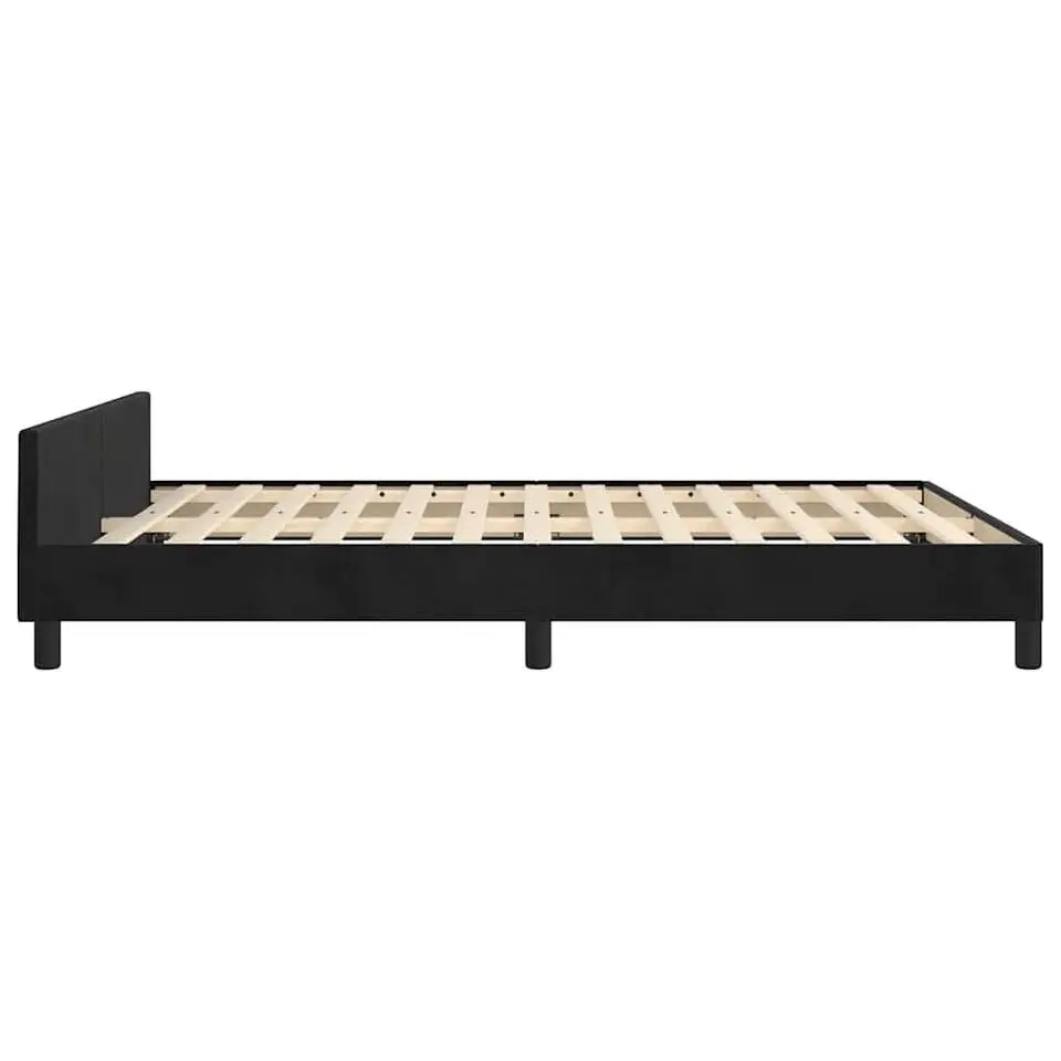 vidaXL - Bed frame zonder matras - Zwart - Fluweel - 140x200 cm