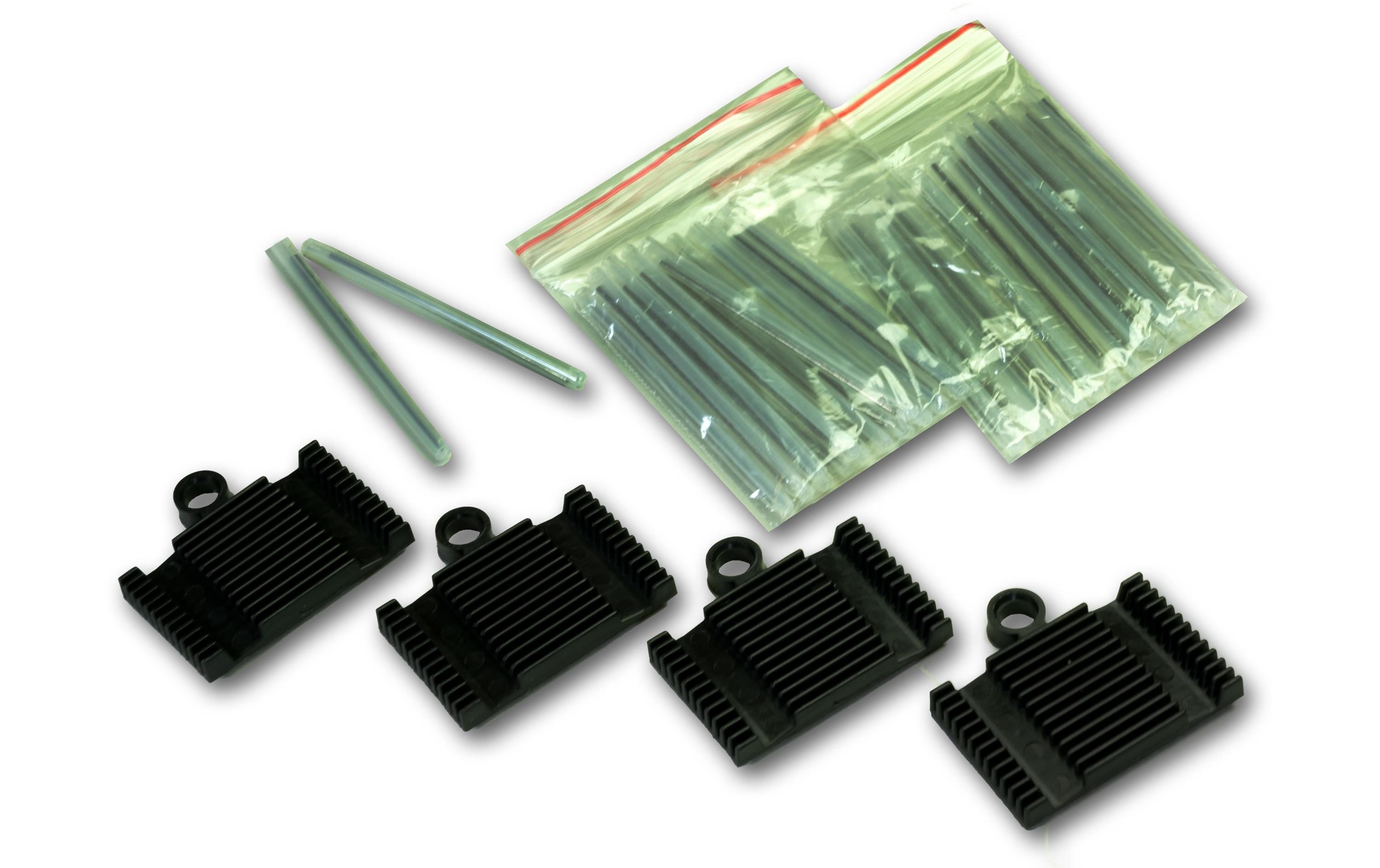 Spleissbox 24 Fasern, 12x DLC MM, 50/125µm OM3 Pigtail<br>LWL Spleissbox, 24 Fasern, 12x DLC Multimode, 50/125µm OM3 Pigtail