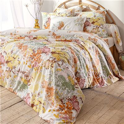Linge de lit motif bouquets