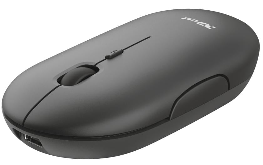 Maus Puck Rechargeable BlackWiederaufladbare Funkmaus mit abgerundeten Design