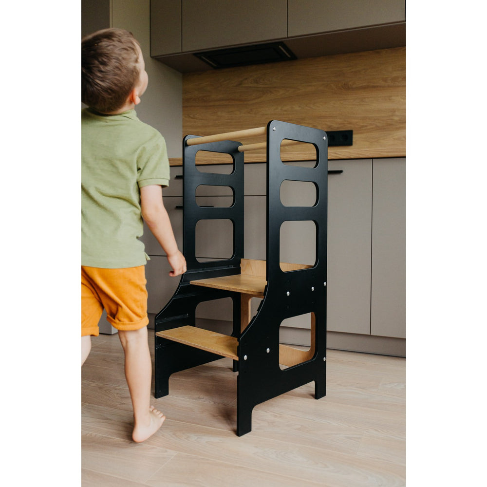 Køb Duck Woodworks Læringstårn Justerbart Black