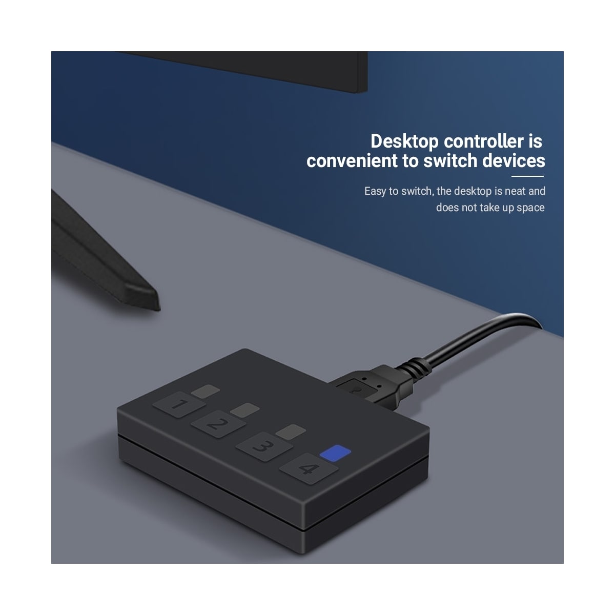 NÖRDIC KVM Switch 4 PC til 1 HDMI 4K 60Hz og 4xUSB HDCP 2.2