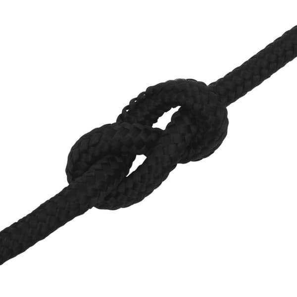 vidaXL Arbeidstau svart 12 mm 250 m polyester