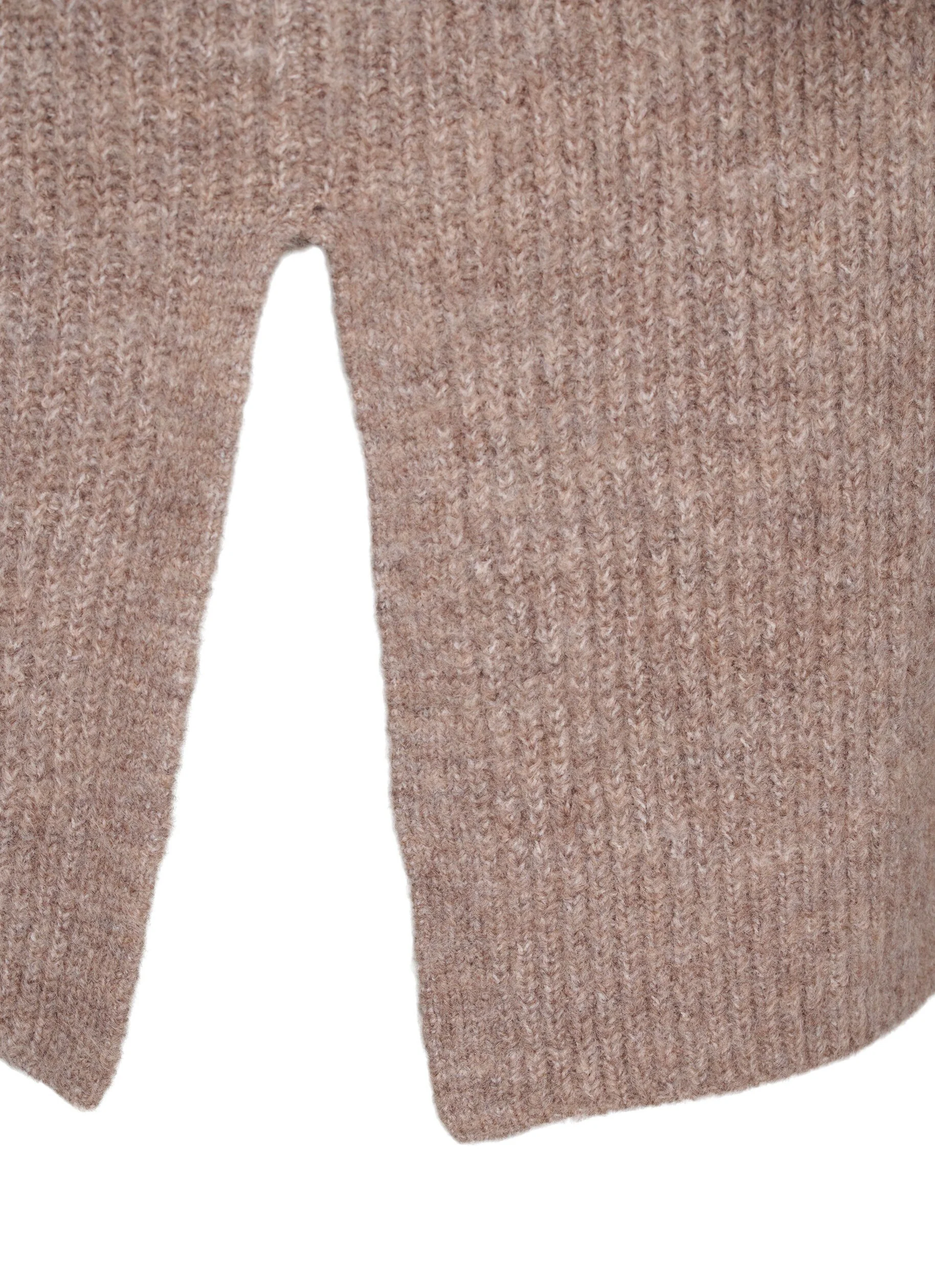 FLASH - Ribstrikket cardigan med slidser