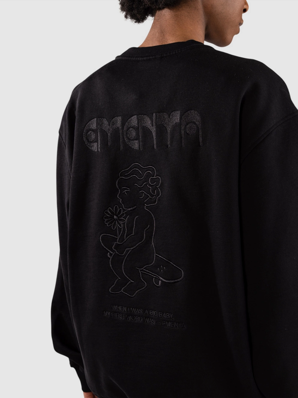 Ementa SB First Word Crew Sweater black