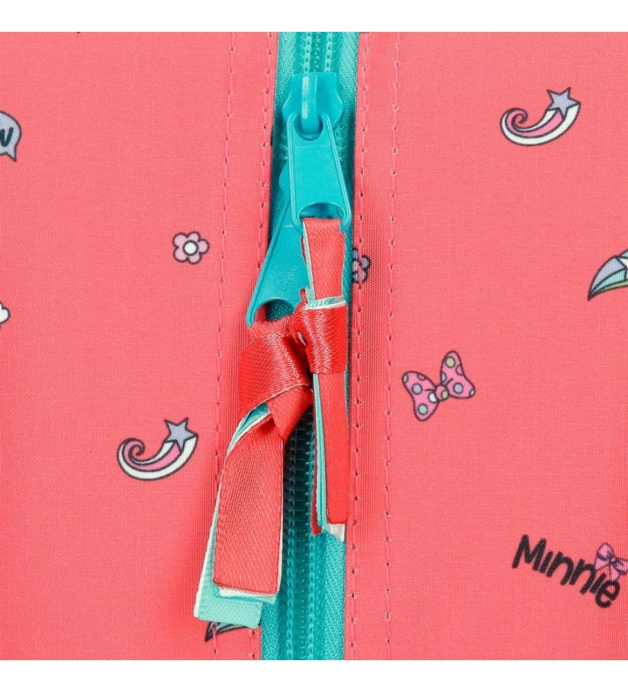 Mochila Joumma Bags Guardera Minnie Lovin Life adaptável rosa