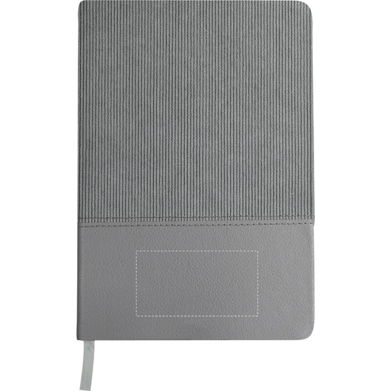 Carnet A5 en velours publicitaire - marquage 1 couleur