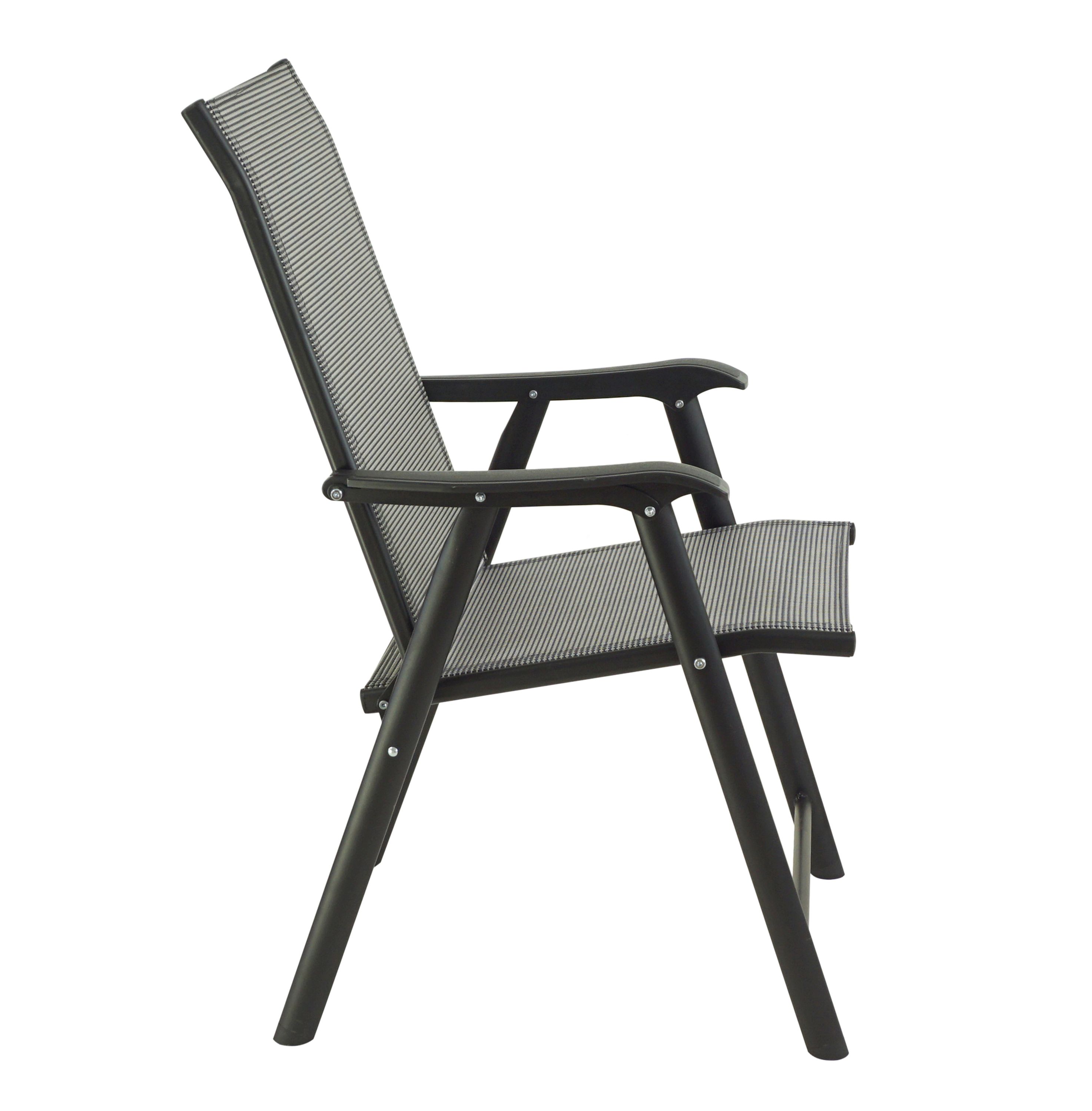 Gartenstuhl klappbar 2er Set anthrazit