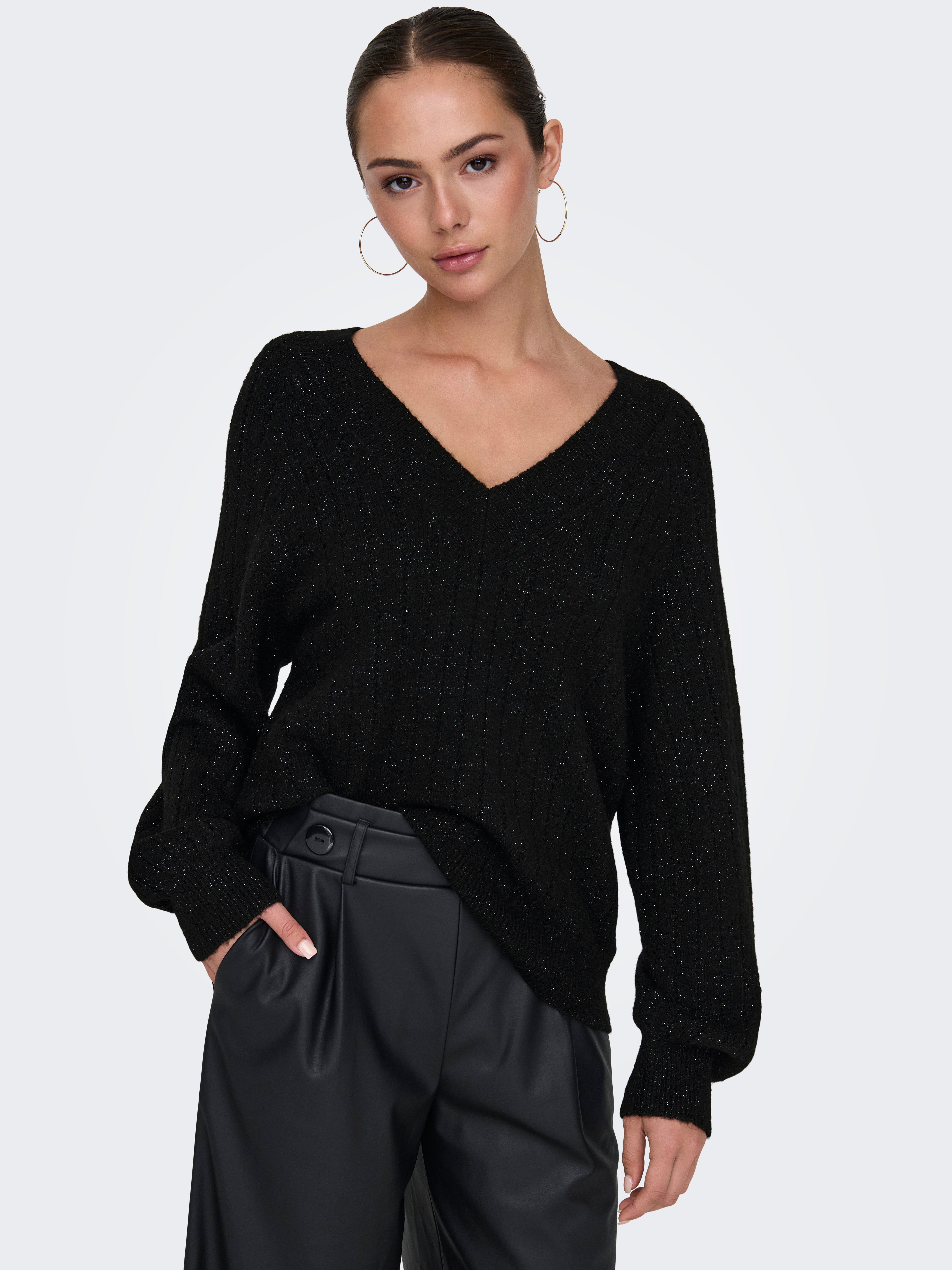 JDYASPEN Strickpullover Black