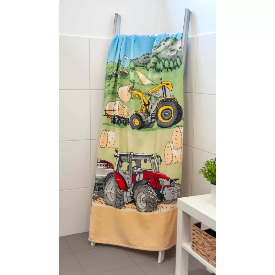 babybest® Badetuch Traktor 75 x 150 cm