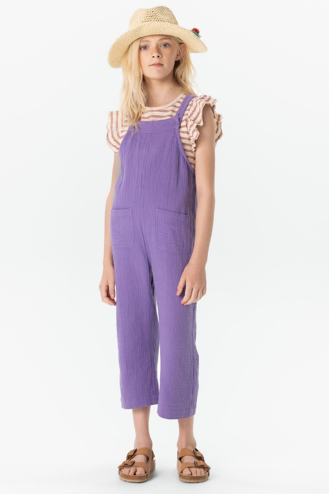 Paars mousseline jumpsuit