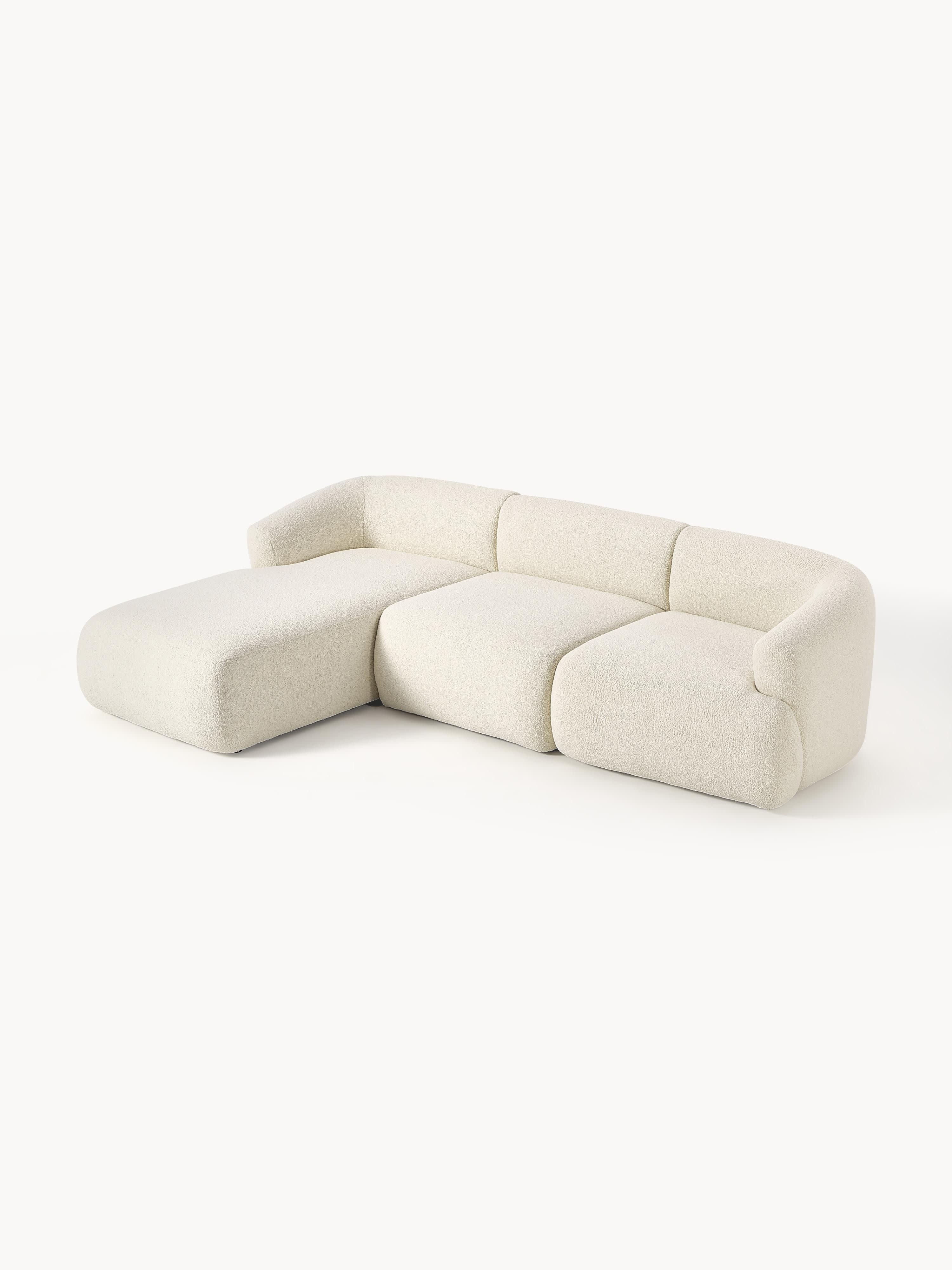 Modulaire teddy hoekbank Sofia (3-zits)