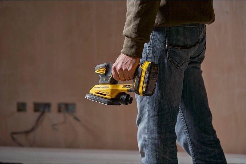 Stanley - FATMAX SFMCW221D1S - Accu Detailschuurmachine - Geel - Inclusief 2.0AH Accu en Lader
