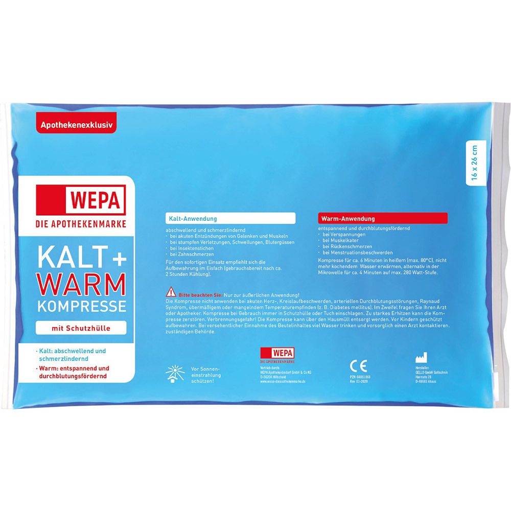 WEPA Kalt und Warm Kompresse 16 x 26 cm