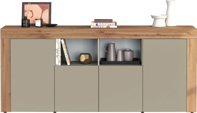 INOSIGN Sideboard »CHRONOS Breite 200 cm  mit 4 Türen, 2 offene und 8 geschlossene Fächer« 1 Stk. tlg. Sideboard,Kommode, Schrank, Grifflos mit Push to Open, Made in Italy