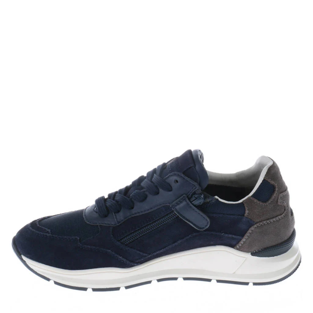 Hip suède sneakers donkerblauw multi