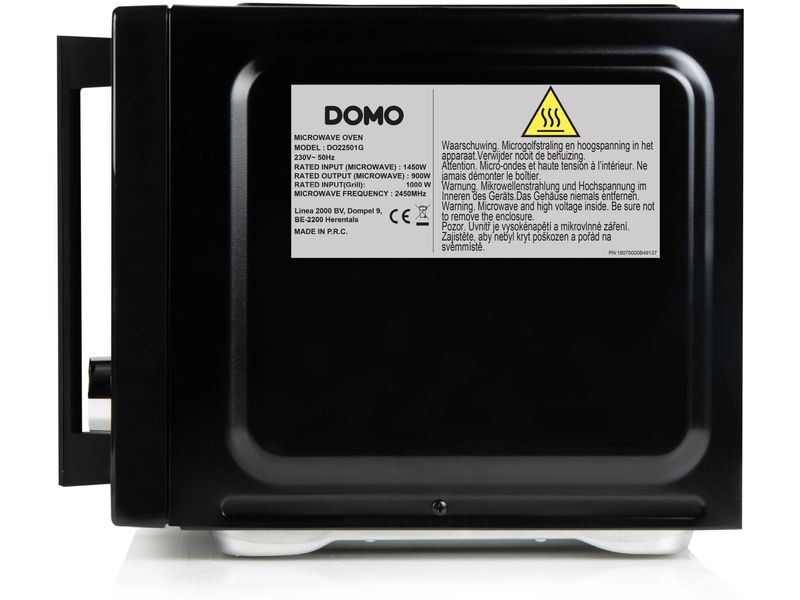 Domo Mikrowelle mit Grill DO22501G Schwarz Mikrowelle mit LED-Anzeige