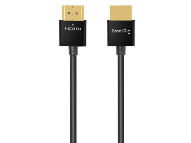 Smallrig Kabel Ultra Slim 4K HDMI - HDMI, 0.55 m Hochwertiges HDMI-Kabel für DSLR-Kameras, Monitore und Videosender sowie -empfänger
