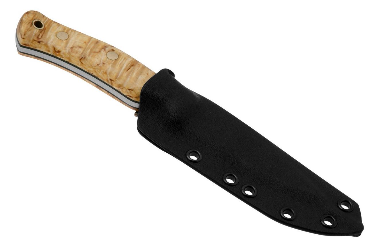 Casström No. 10 Swedish Forest Knife Scandi 14108, 14C28N Curly Birch Kydex, bushcraftmes