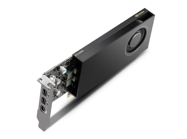 NVIDIA RTX A1000 - Grafikkort - RTX A1000 - 8 GB GDDR6 - PCIe 4.0 x8 lavprofil - 4 x Mini DisplayPort