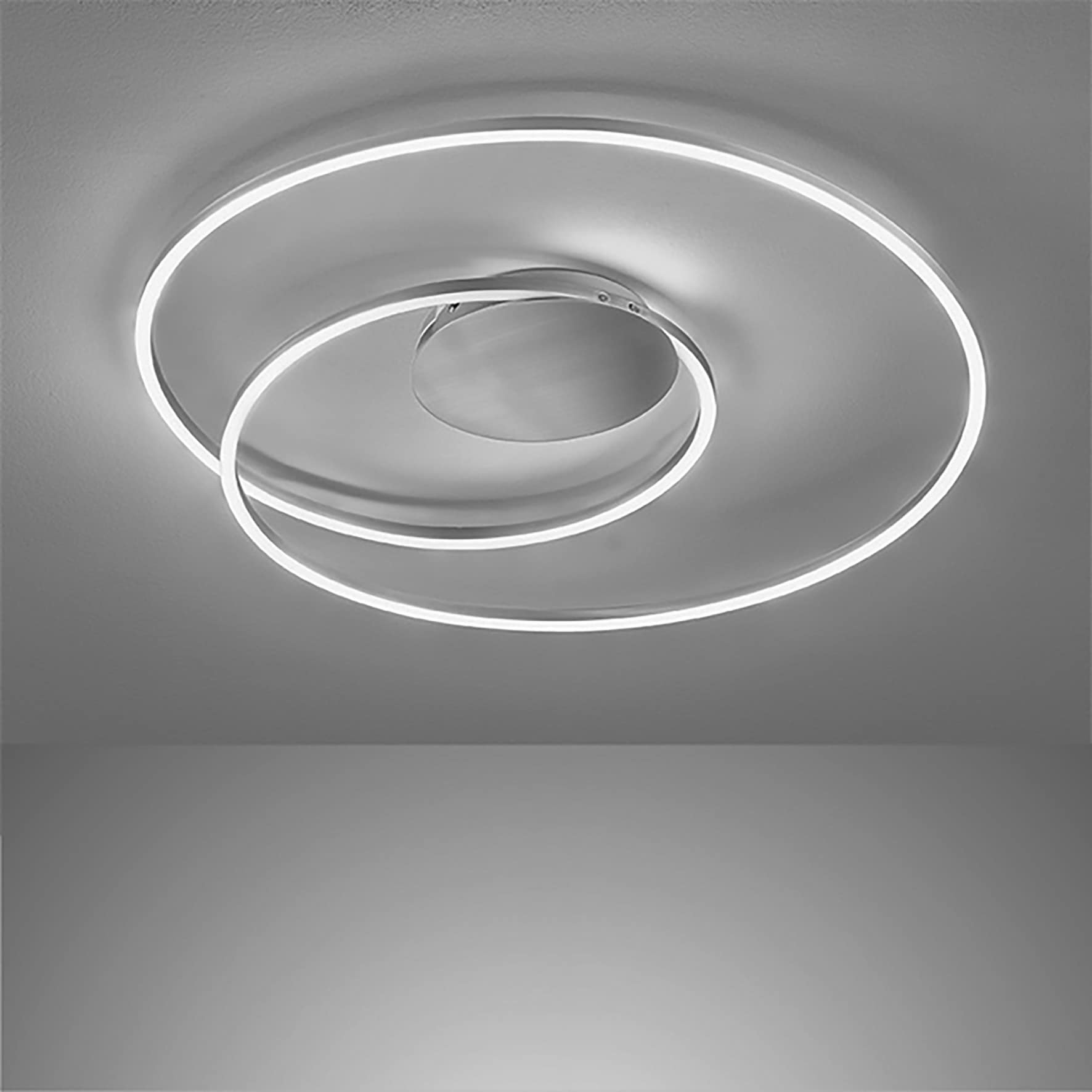 FISCHER & HONSEL LED Deckenlampe HOLY 49 cm nickelfarbig