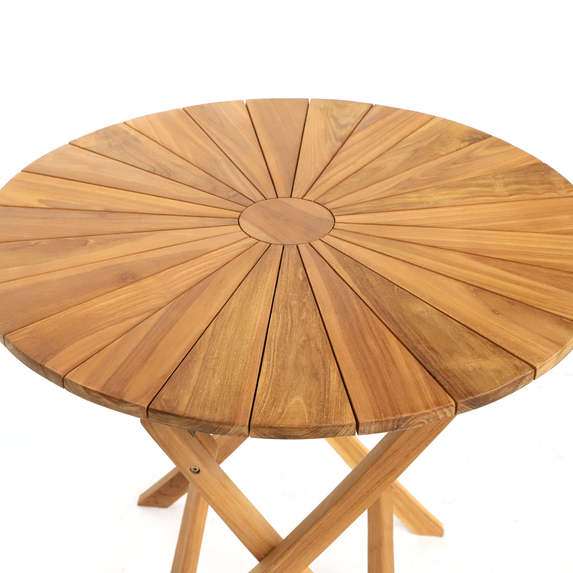 Runder Klapp-Gartentisch 'Söderberg' aus Teak, natur, Ø 80 cm, H 75 cm günstig bestellen
