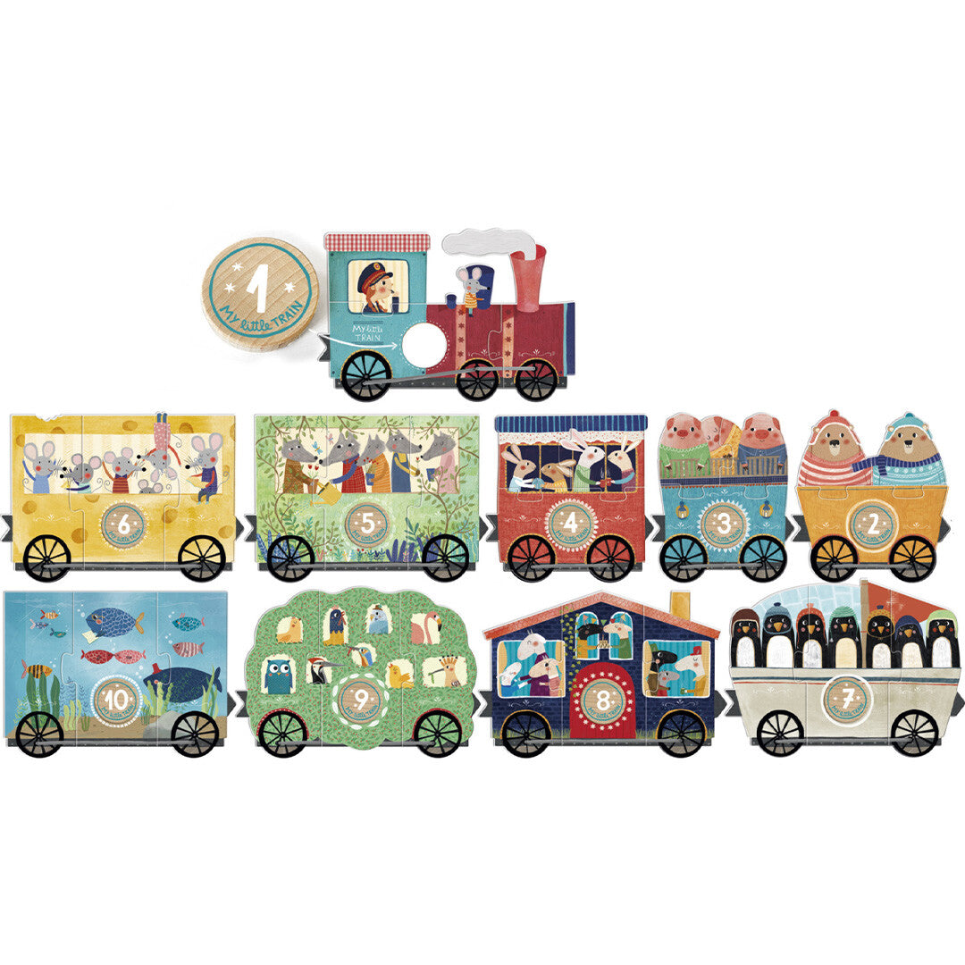 Londji puzzel my little train - 10x3st