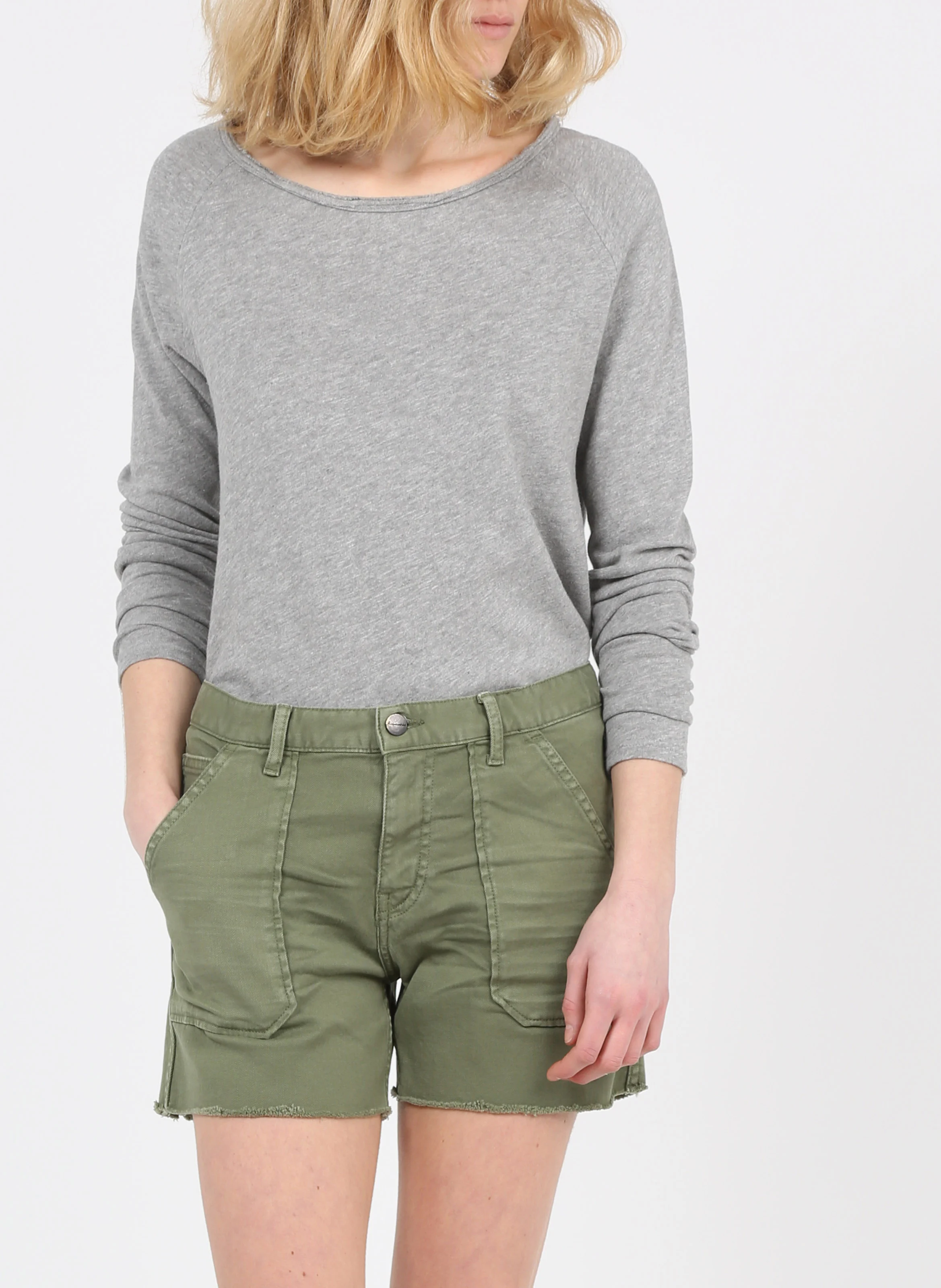 SONOMA - Tee-shirt col rond en coton | Gris