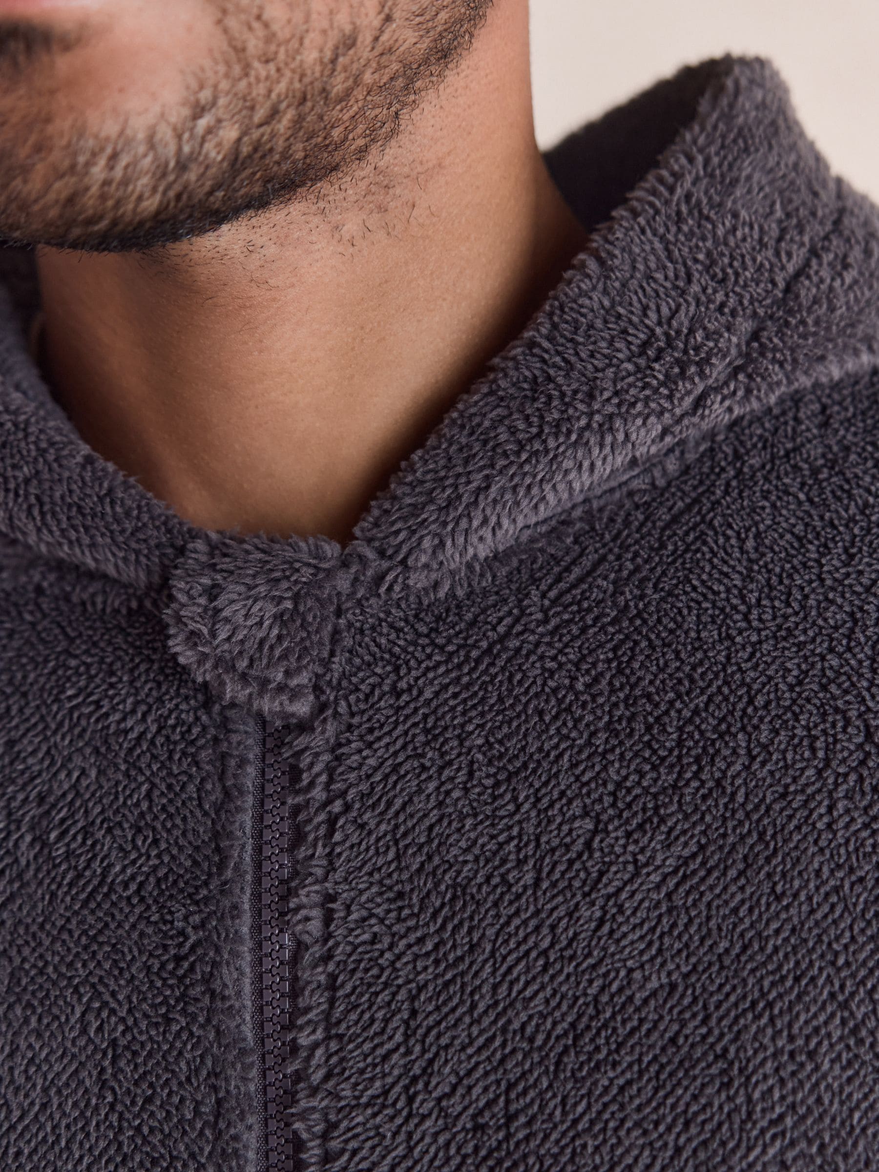Leisteen grijs - Borg Fleece Onesie