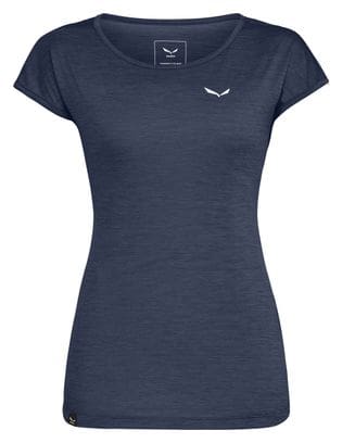 T-Shirt Femme Salewa Puez Melange Dry Bleu Marine