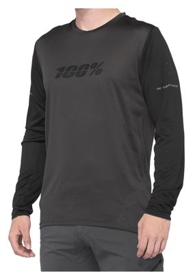 Maillot Manches Longues 100% Ridecamp Noir / Gris