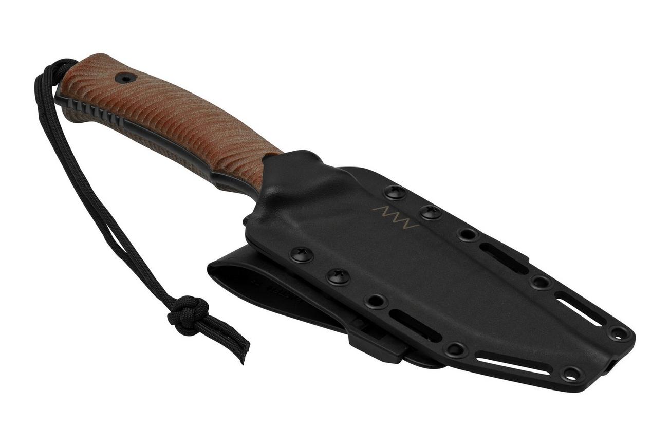 ANV Knives M311 SPELTER DLC Elmax, Coyote Micarta Handle, Black Kydex Sheath, survivalmes