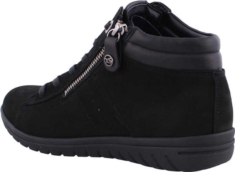 Hartjes - Hoge Sneaker - Zwart - Nubuck - Rits