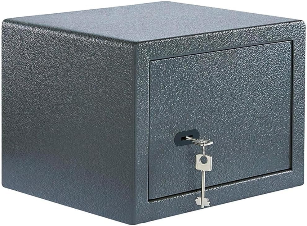 BURG-WÄCHTER Möbeltresor mit Schlüssel, Inkl. Fachboden, Zur Wand- und Bodenbefestigung, 20,6 l, 12,7 kg, Pure-Safe PS 120 K, anthrazit