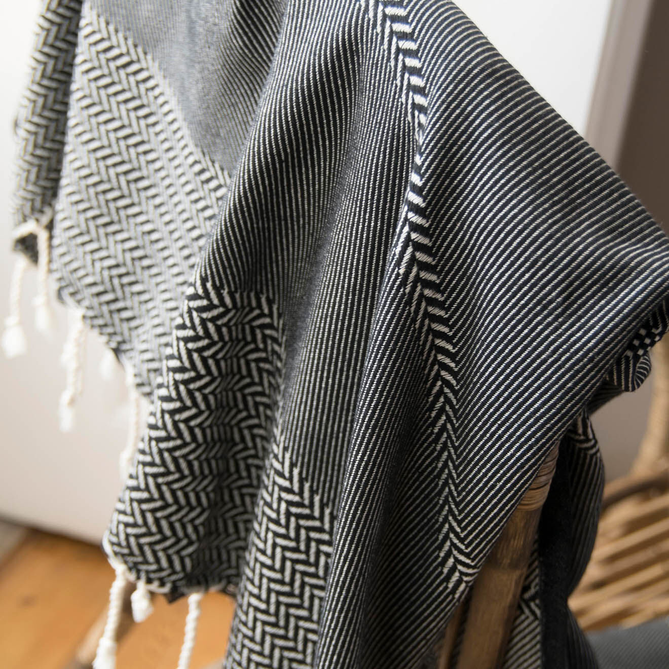 Febronie Plaid Oslo Jacquard noir