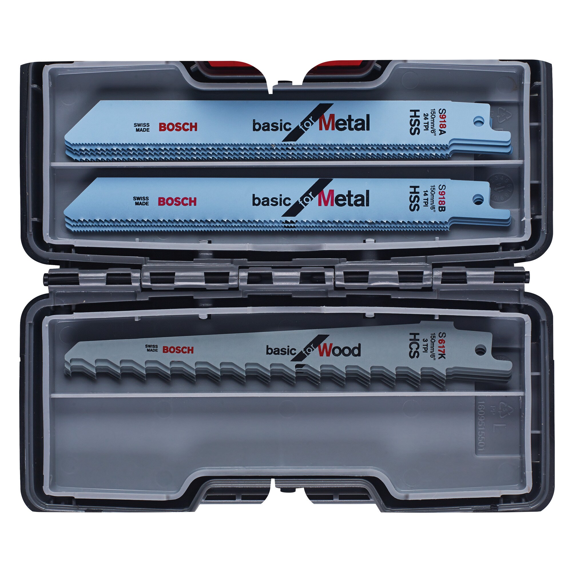 Bosch Sägeblatt-Satz Säbelsägeblatt-Satz Wood and Metal Basic, 15-teilig